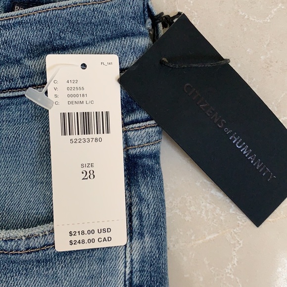 New with tags citizens of humanity jeans - size 28 - Picture 3 of 7